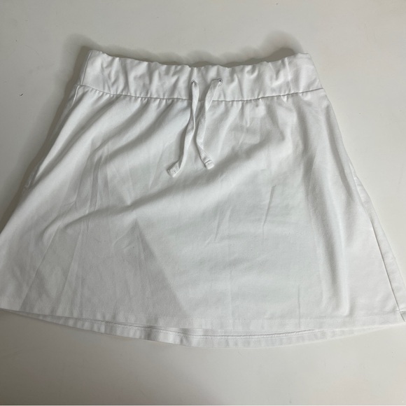 Women's Knit Tennis Mini A-Line Skirt - Wild Fable White Size XL Drawstring - Picture 3 of 11
